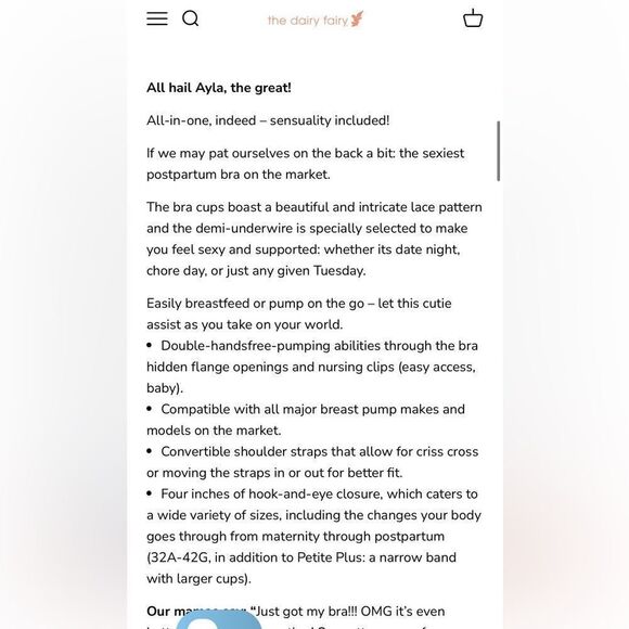 The Dairy Fairy Ayla Luxury Lace Nursing + Handsfree Pumping Bra 5 XL - Picture 3 of 12